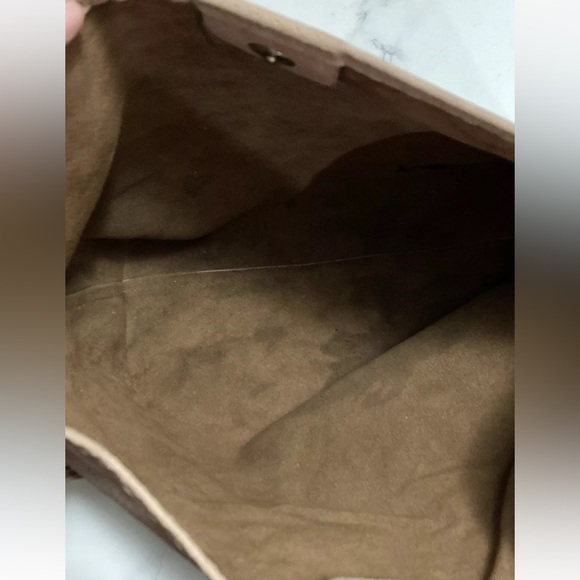 Anthropologie Suede Tan Tie Dye Purse & Bag! - Picture 9 of 14